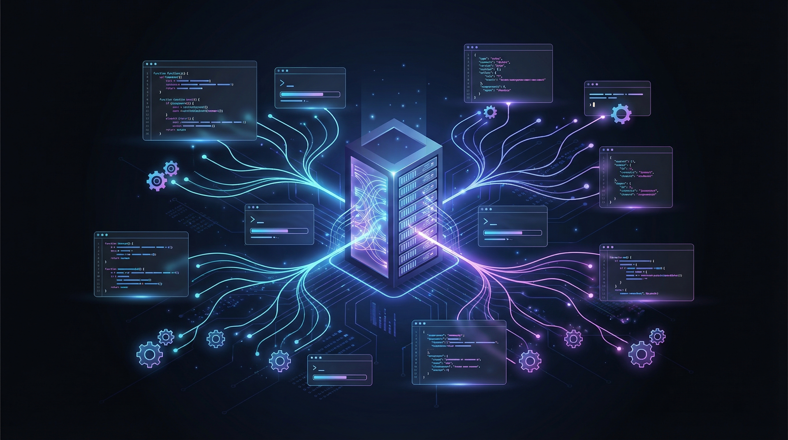 Cloud AI coding agents — Claude Code Remote Tasks visualization showing cloud infrastructure and automated coding workflows