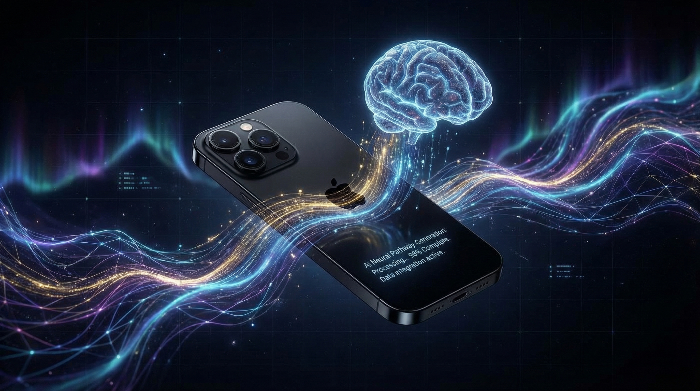 iPhone 17 Pro running a 400B parameter LLM on-device — neural network visualization with data streaming from SSD to GPU